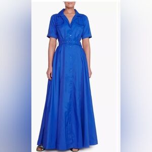 Staud Blue Millie Maxi Dress